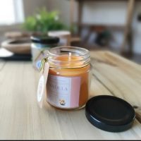 Vela cera de coco 7 chakras 
Color: Naranja